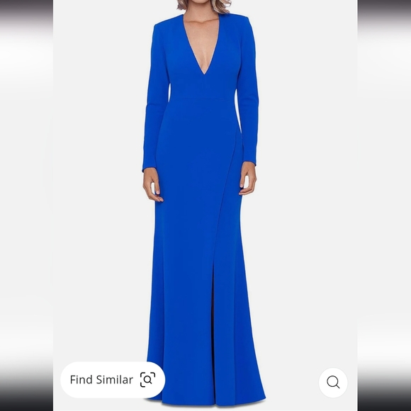 NWT Aqua Open Black Plunge Formal Dress - Picture 1 of 2